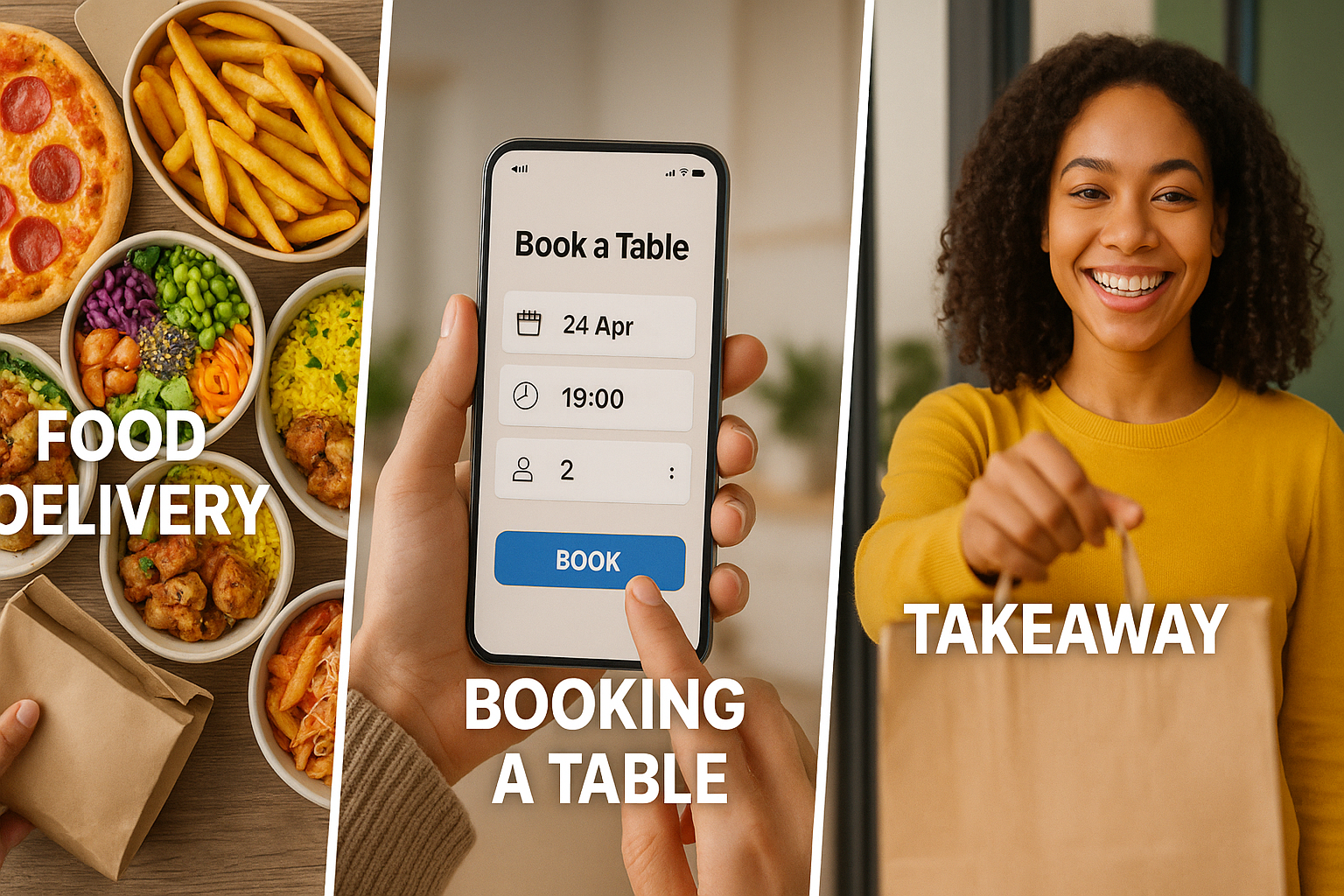 Frush Food Delivery, Booking a Table, and Takeaway